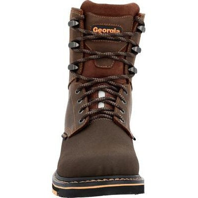 Georgia Men's Amp Lt Power 8" Wedge Slip Resistant Work Boot -Brown- GB00520 - Overlook Boots