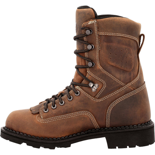 Georgia Men's USA Made Waterproof Logger Work Boot - Brown - GB00538  - Overlook Boots