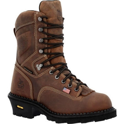 Georgia Men's Usa Logger 9" Waterproof Composite Toe Work Boot - Crazy - GB00540 - Overlook Boots