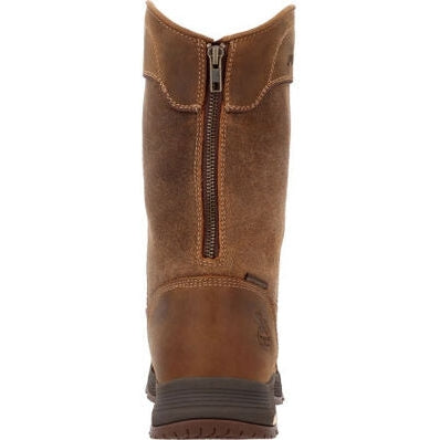 Georgia Men's Athens Superlyte 11" Waterproof Pull On Work Boot -Brown- GB00549 - Overlook Boots