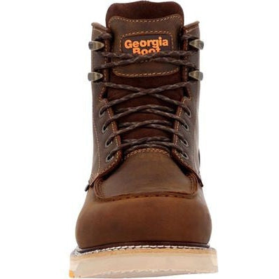 Georgia Men's Amp Lt Wedge 6" Composite Toe Waterproof Work Boot -Brown- GB00592 - Overlook Boots