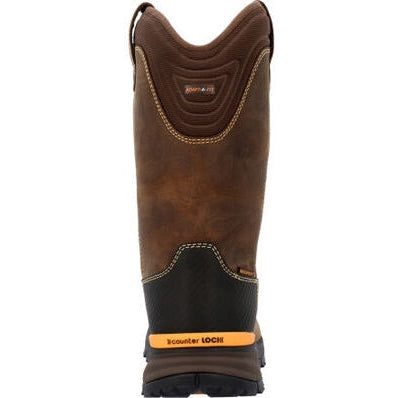 Georgia Men's TBD 11" Soft Toe Waterproof Wellington Pull On Work Boot -Brown- GB00598 - Overlook Boots