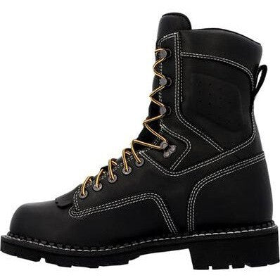 Georgia Men's USA Logger 8" Soft Toe WP Work Boot -Black- GB00603  - Overlook Boots
