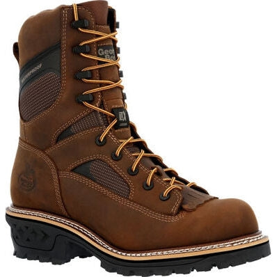 Georgia Men's Ltx Logger 9" Comp Toe WP Work Boot -Brown- GB00617  - Overlook Boots