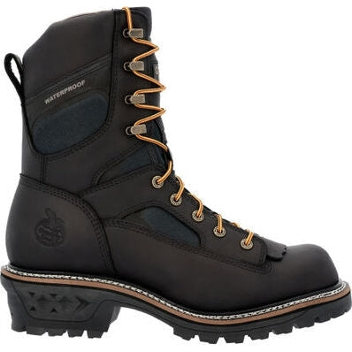 Georgia Men's Ltx Logger 9" Soft Toe WP Work Boot -Black- GB00618 8 / Medium / Black - Overlook Boots