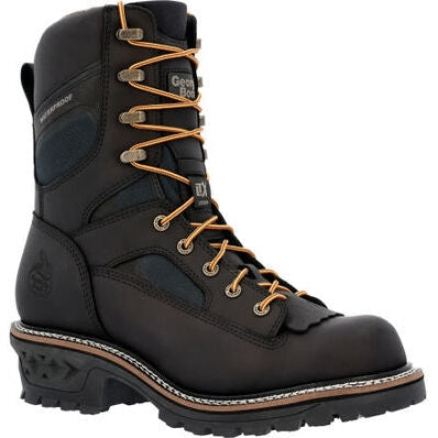 Georgia Men's Ltx Logger 9" Soft Toe WP Work Boot -Black- GB00618  - Overlook Boots