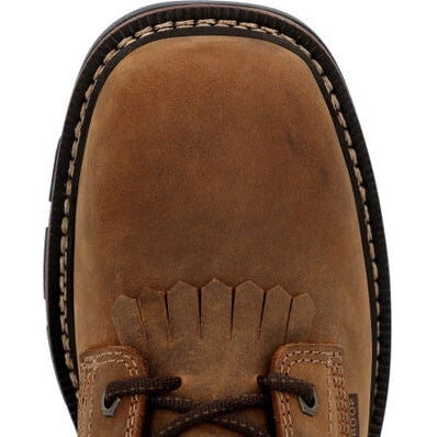 Georgia Men's Carbo Tec Flx 8" Soft Toe Waterproof Lacer Western Work Boot -Brown- GB00623 - Overlook Boots