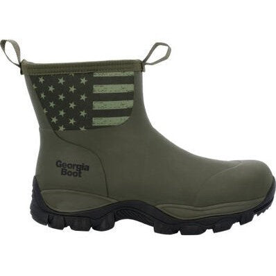 Georgia Men's GBR 8" WP Mid Rubber Work Boot - Dark Green - GB00631  - Overlook Boots