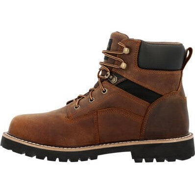 Georgia Men's Core 37 6" Waterproof Slip Resistant Work Boot -Brown- GB00635 - Overlook Boots