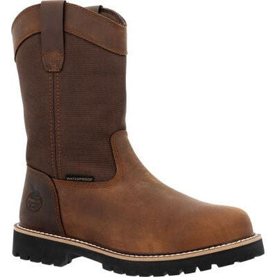 Georgia Men's Core 37 10" Steel Toe Waterproof Work Boot -Brown- GB00639 - Overlook Boots