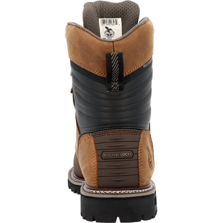 Georgia Men's Brute 8" Composite Toe Waterproof Met Guard Work Boot - Brown - GB00643 - Overlook Boots