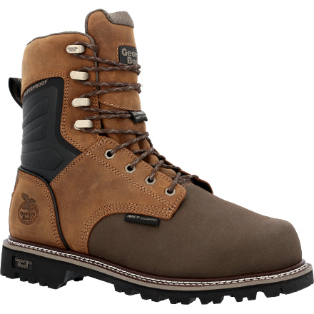 Georgia Men's Brute 8" Composite Toe Waterproof Met Guard Work Boot - Brown - GB00643 8 / Medium / Brown - Overlook Boots