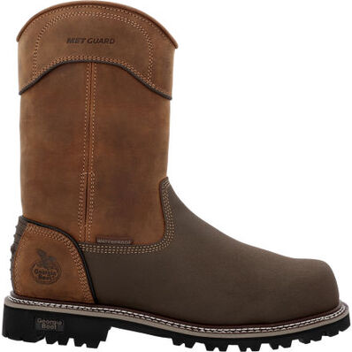 Georgia Men's Brute 11" Composite Toe Waterproof MG Work Boot- Brown- GB00644 8 / Medium / Brown - Overlook Boots