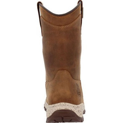Georgia Women's Eagle Trail 10" Soft Toe Waterproof Pull On Work Boot -Brown- GB00645 - Overlook Boots