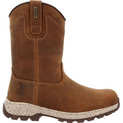 Georgia Women's Eagle Trail 10" Soft Toe WP Pull On Work Boot -Brown- GB00645 6 / Medium / Brown - Overlook Boots
