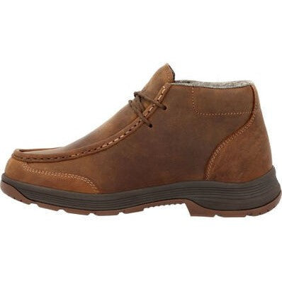 Georgia Men's Athens Superlyte 5" Alloy Toe Waterproof Wallabee Boot- Brown- GB00647 - Overlook Boots