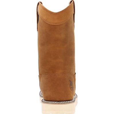 Georgia Men's Core 37 10" Soft Toe Waterproof Pull On Wedge Work Boot- Brown- GB00666 - Overlook Boots