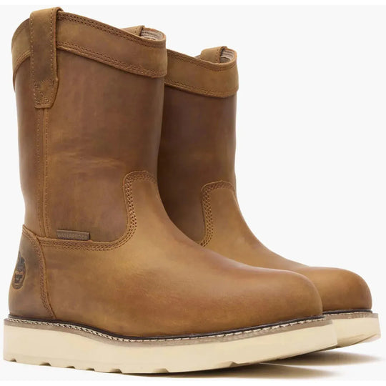 Georgia Men's Core 37 10" Soft Toe Waterproof Pull On Wedge Boot - Brown - GB00666 - Overlook Boots