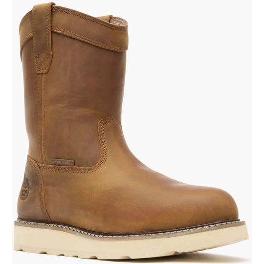 Georgia Men's Core 37 10" Soft Toe Waterproof Pull On Wedge Boot - Brown - GB00666 7.0 / Medium / Brown - Overlook Boots