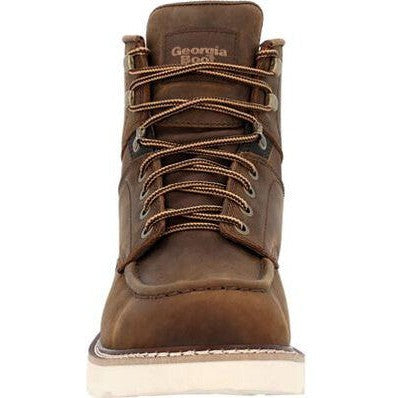 Georgia Men's Core 37 6" Soft Toe Slip Resistant Work Boot - Brown - GB00667 - Overlook Boots