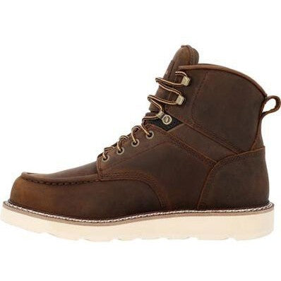 Georgia Men's Core 37 6" Soft Toe Slip Resistant Work Boot - Brown - GB00667 - Overlook Boots
