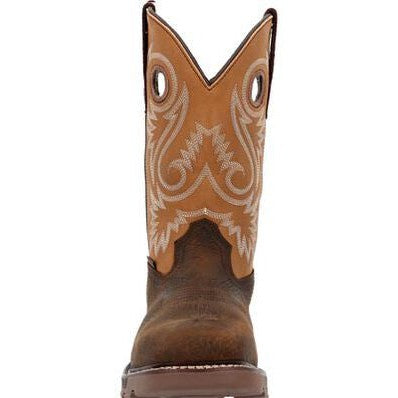 Georgia Men's Carbo Tec FLX 11" Soft Toe Waterproof Western Work Boot- Brown- GB00671 - Overlook Boots