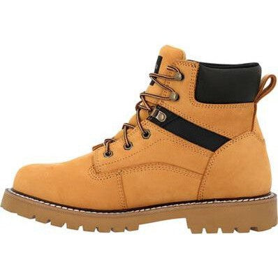 Georgia Men's Core 37 6" Steel Toe Waterproof Lace-Up Work Boot Wheat- GB00673 - Overlook Boots