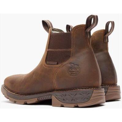 Georgia Men's Carbo Tec Flx 6" Waterproof Chelsea Work Boot - Brown - GB00700 - Overlook Boots