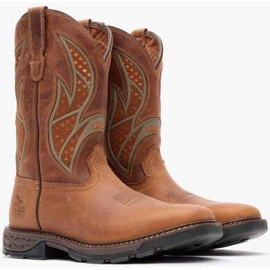 Georgia Men's Carbo Tec Flx 11" Pull On Insulkul Western Work Boot - Brown - GB00702 - Overlook Boots