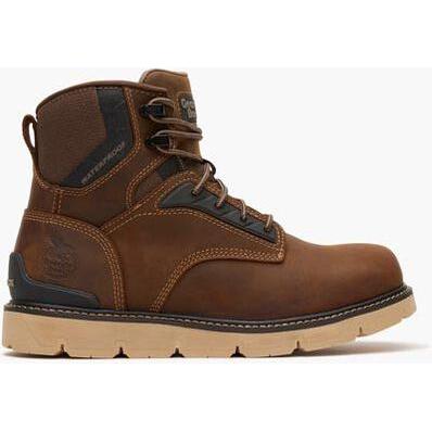Georgia Men's Carbon Flex 6" Soft Toe Waterproof Wedge Work Boot - Brown - GB00712 - Overlook Boots