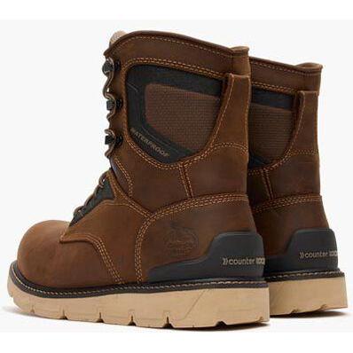 Georgia Men's Carbon Flex 8" Carbon Toe Waterproof Wedge Work Boot - Brown - GB00714 - Overlook Boots