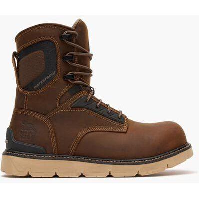 Georgia Men's Carbon Flex 8" Carbon Toe Waterproof Wedge Work Boot - Brown - GB00714 - Overlook Boots