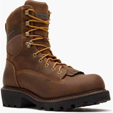 Georgia Men's Core 37 9" Soft Toe Waterproof Logger Work Boot - Brown - GB00717 7 / Medium / Brown - Overlook Boots