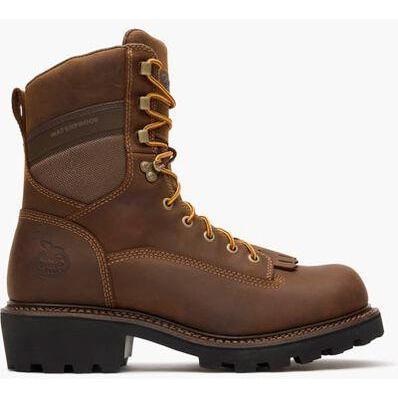 Georgia Men's Core 37 9" Comp Toe Waterproof Heel Logger Work Boot - Brown - GB00718 - Overlook Boots