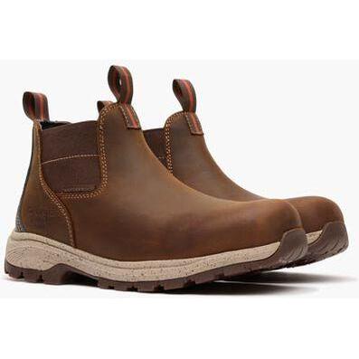 Georgia Women's Eagle Trail 5"Alloy Toe WP Chelsea Work Boot - Brown - GB00725 - Overlook Boots