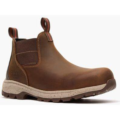 Georgia Women's Eagle Trail 5"Alloy Toe WP Chelsea Work Boot - Brown - GB00725 6 / Medium / Brown - Overlook Boots
