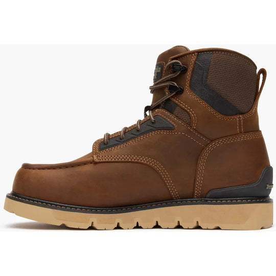 Georgia Men's Carbon Flex 6" Moc Toe Waterproof Wedge Work Boot- Brown- GB00728 - Overlook Boots