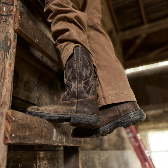 Georgia Men's Carbo-Tec FLX 11" Alloy Toe Pull On Work Boot- Brown- GB00736 - Overlook Boots