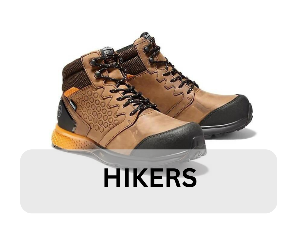 brown hikers boots