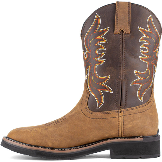 Iron Age Men's Outlaw 10" Square Toe Work Western Work Boot- Brown- IA5040 - Overlook Boots