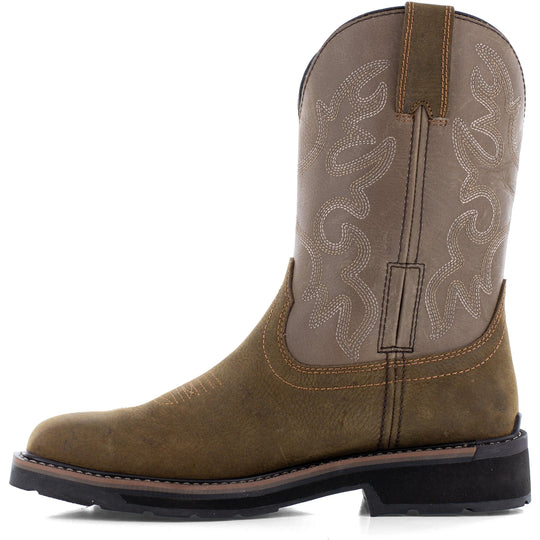 Iron Age Men's Outlaw 10" Steel Toe Waterproof Western Work Boot- Brown- IA5041 - Overlook Boots