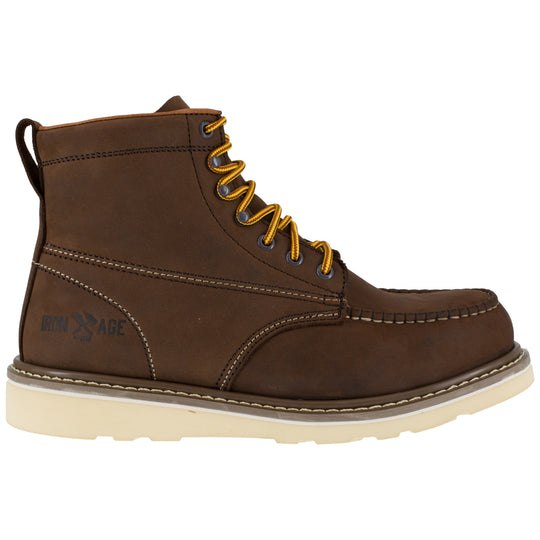 Iron Age Men's Reinforcer 6" Steel Toe Wedge Work Boot - Brown - IA5061 - Overlook Boots