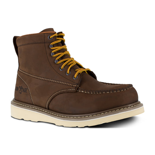 Iron Age Men's Reinforcer 6" Steel Toe Wedge Work Boot - Brown - IA5061 7 / Medium / Brown - Overlook Boots