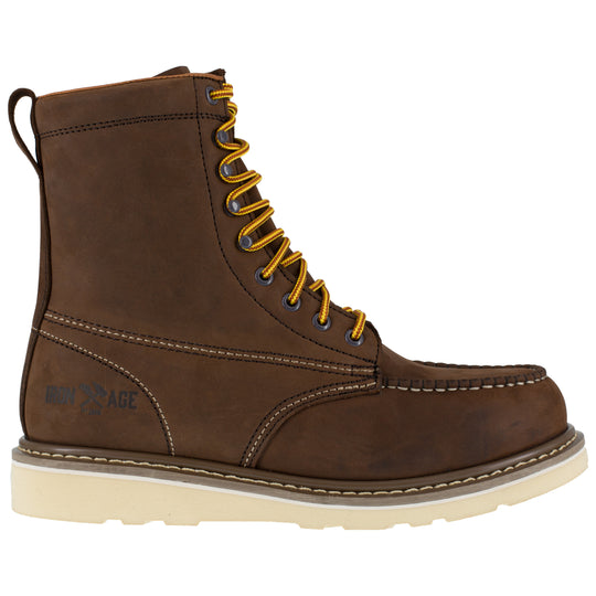 Iron Age Men's Reinforcer 8" Steel Toe Wedge Work Boot - Brown - IA5081 - Overlook Boots
