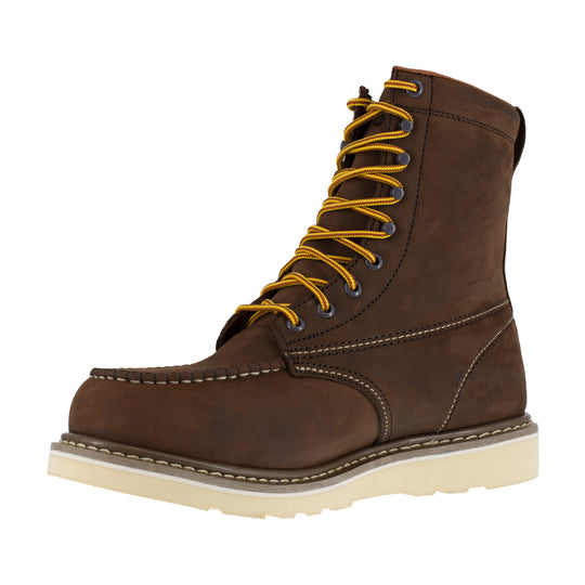 Iron Age Men's Reinforcer 8" Steel Toe Wedge Work Boot - Brown - IA5081 - Overlook Boots