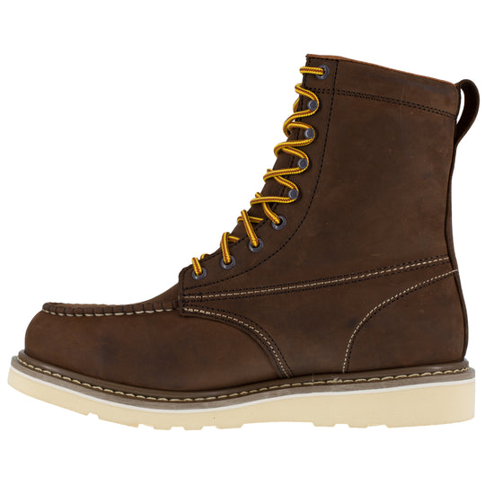 Iron Age Men's Reinforcer 8" Steel Toe Wedge Work Boot - Brown - IA5081 - Overlook Boots