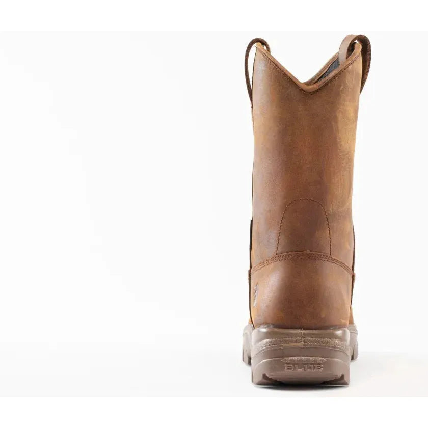 Steel Blue Men's Heeler Scuff 10" Steel Toe WP Work Boot- Brown- 812965 - Overlook Boots