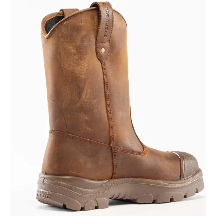 Steel Blue Men's Heeler Scuff 10" Steel Toe WP Work Boot- Brown- 812965 - Overlook Boots