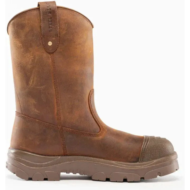 Steel Blue Men's Heeler Scuff 10" Steel Toe WP Work Boot- Brown- 812965 - Overlook Boots