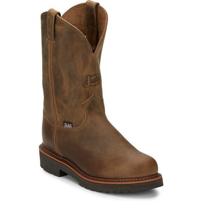 Justin Men's Blueprint 8" USA Western Work Boot -Tan- 4440  - Overlook Boots